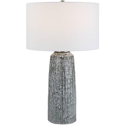 Uttermost Static Black and White Glaze Ceramic Table Lamp