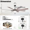 IHOMEADORE Black Modern LED Ceiling Fan with Light and Remote - 3 of 4