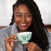 Totalee Gift 5.12" Multicolor Fancy AF Oversized Teacup Ceramic Green 8.45 oz - 2 of 2