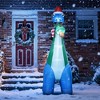 NAYSAYE 11FT Christmas Inflatable Dinosaur with Christmas Tree Holiday Yard Decoration for Outdoor Lawn Display, Multicolor, 133.8"*39.3"*122" - 4 of 4