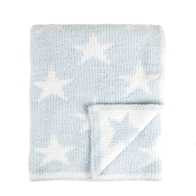 Tadpoles Ultra-Soft Chenille Knit Baby Blanket - Blue/White, 1 of 4