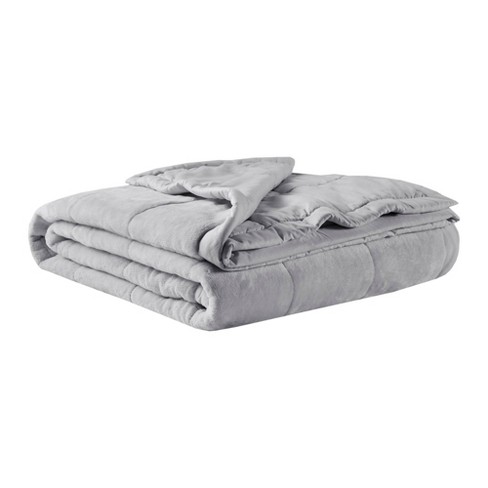 Twin/Twin XL Campbell Reversible HeiQ Smart Temperature Down Alternative  Bed Blanket Gray