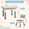 GustoWave Kids Table and 4 Chair Set,23" Height Adjustable Toddler Table and 4 Chairs with Non-Slip Desk Legs&Organizer Graffiti Desktop - 4 of 4