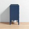 Geometric Pattern 4-Door Sideboard with Adjustable Shelves and Vintage Metal Handles, MDF Storage Cabinet for Dining Room, Kitchen, Living Room - 4 of 4