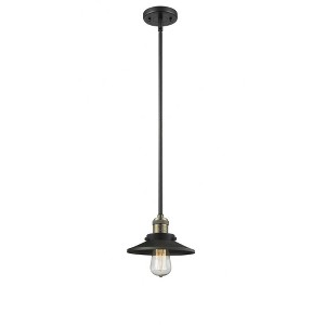 Railroad - 1 Light Stem Hung Mini Pendant In Traditional Style-8 Inches Tall and 8 Inches Wide - 1 of 1