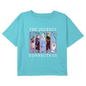 Girl's Frozen 2 The Journey Connects Us Crop T-Shirt
