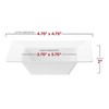 Smarty Had A Party 5 oz. White Square Plastic Dessert Bowls - 120 pcs - 3 of 4