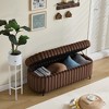 Bella Depot 49.2"W Faux Fur Storage Bench - 3 of 4