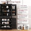 Pantry Cabinet with Pull Out Shelves and Door Storage, Freestanding Kitchen Cupboard with Drawers and Organizer-Maison Boucle - 3 of 4