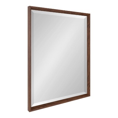 23.5" x 29.5" Calder Rectangle Wall Mirror Walnut Brown - Kate & Laurel All Things Decor