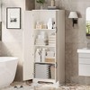 60" Tall Farmhouse Kitchen Pantry Storage Cabinet with 2 Doors and Adjustable Shelves - 4 of 4