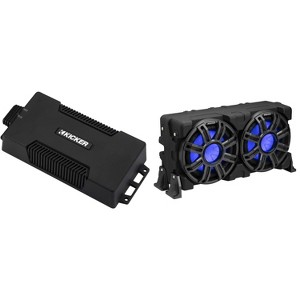 Kicker 51MWLE104 - MWE 10-Inch Loaded Premium Marine Sub Encl w/ Passive Radiator 4ohm & 48PXA6001 Powersports Amp Bundle - 1 of 4