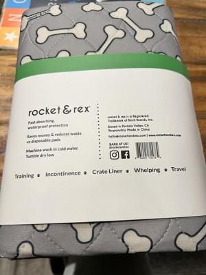 Rocket & Rex Washable Reusable Pee Pads For Dogs - L- 2ct : Target