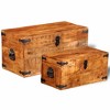 Storage Box Rough Mango Wood Multiple Sizes Included SturdyvidaXL - 2 of 4