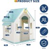 Kids Cottage Playhouse with Door, Mail Slot & Games¨C Indoor/Outdoor Pretend Playhouse for Toddlers and Young Children - 2 of 4