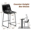 Gikpal Barstools, Counter Height Bar Stools with Back, Modern PU Leather Armless Chairs with Footrest and Metal Legs, for Kitchen Living Room Pub - 2 of 4