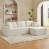 Aukfa 5-Seat L-Shaped Corduroy Sectional Sofa with 5 Pillows, No-Assembly Cloud Couch, High-Density Sponge, Perfect for Apartments - 2 of 4