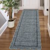 Nasitip Scalloped Area Rugs Non Slip Soft Low Pile Modern Bordered Accent Rugs Washable Farmhouse Indoor Carpet for Living Room Bedroom - 2 of 4