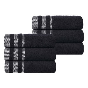 Cotton Medium Weight Hand Towel Set of 6 by Blue Nile Mills - 1 of 4