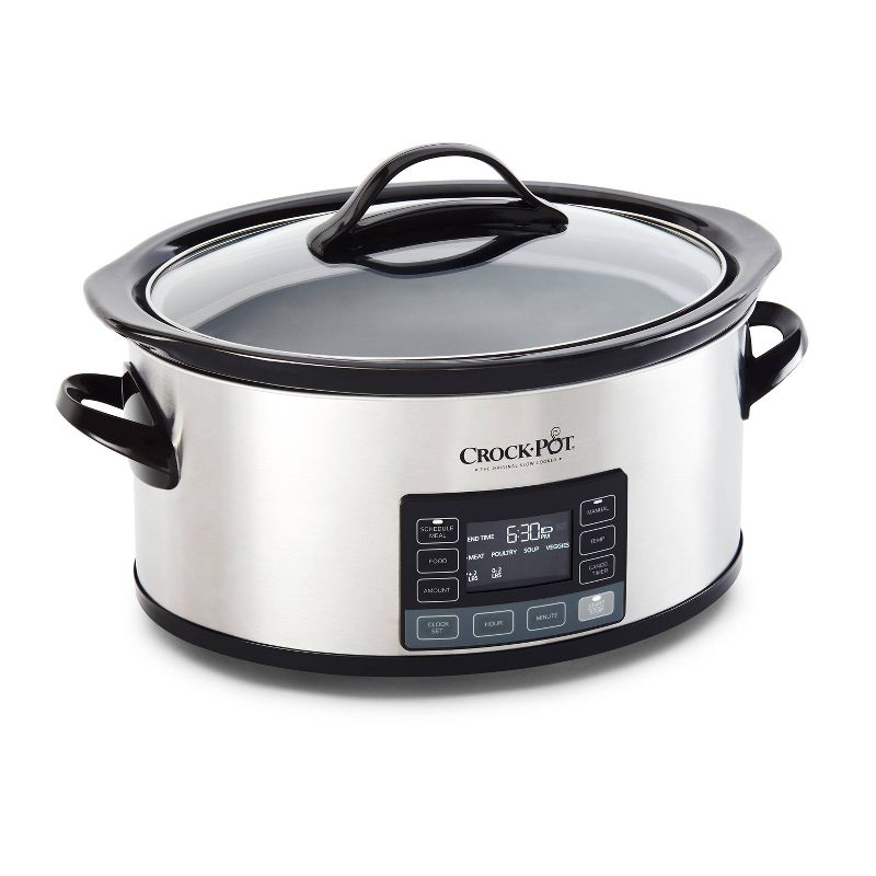Crock-Pot 6qt MyTime Technology Programmable Slow Cooker - Stainless Steel, 3 of 9