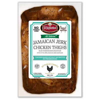 Old Neighborhood Jamaican Jerk Marinated Chicken Thighs - 1-1.5lbs - price per lb