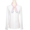 INSPIRE CHIC Women's Pleated Chiffon Contrast Color Trim Semi Sheer Stretchy Gauze Neck Scarves 1Pc - 2 of 4