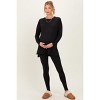 Pinkblush Black Brushed Knit Maternity Oversized Top and Legging Set - 3 of 4