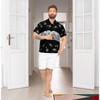 LA LEELA Men's Pirates Hawaiian Shirts Short Sleeve Button Down Shirt Mens Hawaii Shirts Vacation Summer Beach Shirts for Men Funny - 2 of 4