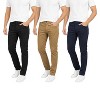 Mens 3 Pack Chinos Slim Fit Stretch Pants - 4 of 4