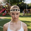 Unique Bargains Heart Wig Edge Fixing Headband 23.62"x1.57" Black Champagne 1 Pc - 2 of 4