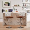 VECELO Set of 2/4 Bar Stools Adjustable Swivel Counter Stools with Back and Arms,  Modern PU Leather for Home Kitchen Stools - 2 of 4
