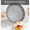 KOCH SYSTEME CS  12 Inch Nonstick Frying Pan with Lid, Granite Frying Pan with Non-toxic Nonstick Coating,  Gray/Red - 3 of 4