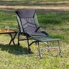 Sevobal Outdoor Portable Chairs Camping Lounge Chair with Detachable Footrest and Adjustable Backrest for Indoor Outdoor, Green, 55.91"*23.23"*34.25" - 2 of 4