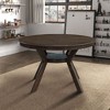 NicBex 5-Piece Wooden Dining Table Set, Mid Century Modern Round Kitchen Table Set with 4 Cross Back Upholstered Dining Chairs for Dining Room - 3 of 4