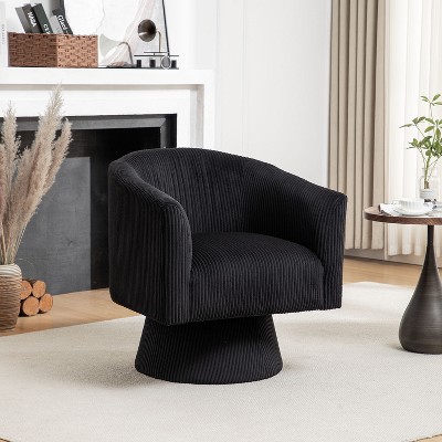 SEYNAR Mid Century Modern Velvet 360 Degree Swivel Accent Chair