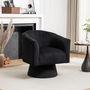 SEYNAR Mid Century Modern Velvet 360 Degree Swivel Accent Chair - 1 of 4