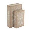 Gulches Set of 2 Decorative Book Boxes with Soft Multi-Colored Floral Motifs(Large: 7"x3"x10.5", Small: 5"x2"x8.5") - 2 of 4