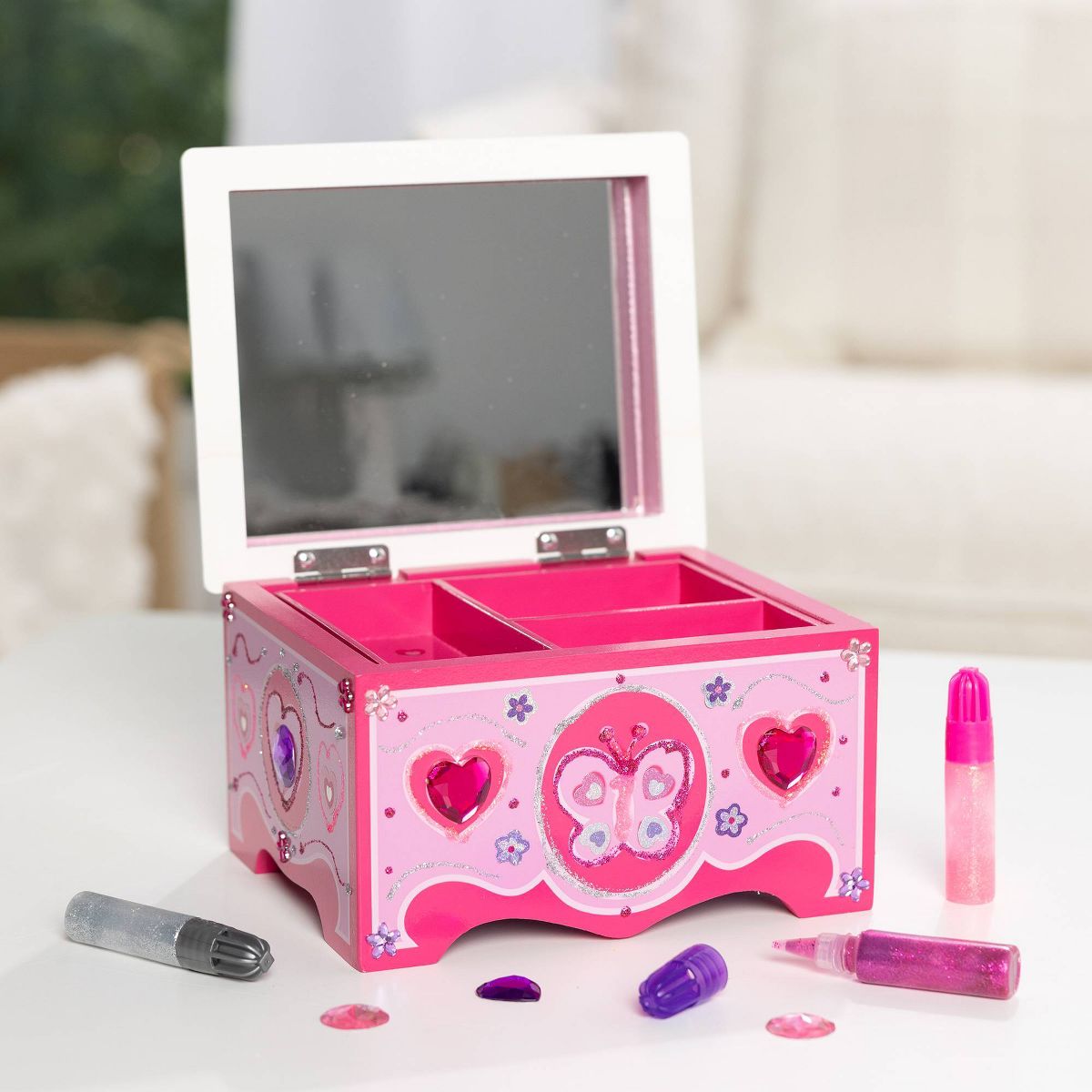 Melissa & Doug Created by Me! Jewelry Box Wooden Craft Kit - thumbnail 9