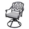 XIYUYEU 2PC Patio Dining Chairs with Cushion,Modern Outdoor Dining Chairs,26 inch Aluminum Chairs Suitable for Patio,Garden,Gray White - 2 of 4