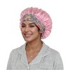 Anna-Kaci Women Silk Bonnet for Sleeping Satin Hair Bonnet with Floral Elastic Band for Hair Protection - 2 of 4