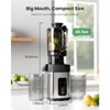 Slow Masticating Juicer with Touch Screen & 3 Speed Modes, 4.35" Large Feed Chute Cold Press Juicer for Whole Fruits and Vegetables - 3 of 4