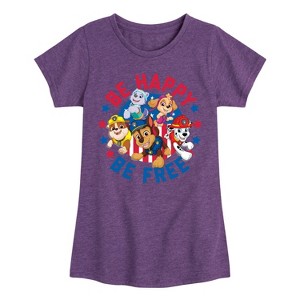 Girls' - Paw Patrol - Americana Fitted Short Sleeve Graphic T-Shirt - 1 of 4