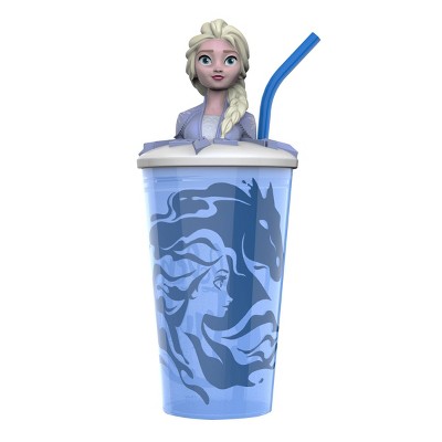Frozen 2 Elsa 15oz Plastic Funtastic Tumbler with Straw Blue - Zak Designs