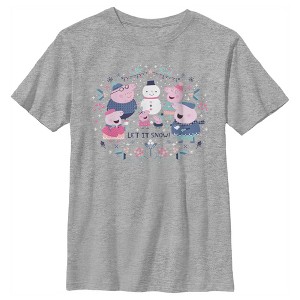 Boy's Peppa Pig Christmas Let it Snow T-Shirt - 1 of 4