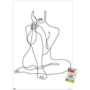 Trends International Woman - Continuous Line Drawing Unframed Wall Poster Prints - 1 of 4