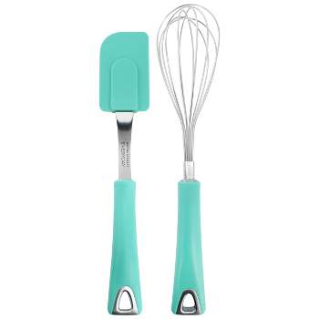 3pc Plastic/Silicone Mixing Bowl with Whisk and Spatula Gift Set Red -  Figmint™