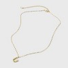 14K Gold Dipped Twisted Bubble Initial Necklace - A New Day™ Gold - 3 of 4