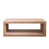 Rustic Beaded Edge Coffee Table with Open Storage Shelf,47.6" Rectangular Modern Farmhouse Center Table for Living Room-Baofuwish - 3 of 4