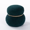 Okak Cute Ottoman Bench Snowman Stool with Plush Cushion  Footrest Stool for Couch, Living Room, Entryway, Bedroom, End of Bed, Blackish Green - 3 of 3