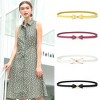 Allegra K Women's Skinny Waist Belt Metal Bow-knot No Buckle Thin Belt 1 Pc - 4 of 4